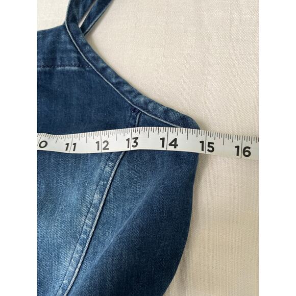 Anthropologie Pilcro Split Denim Button Overalls Size 27 Petite - Picture 6 of 10